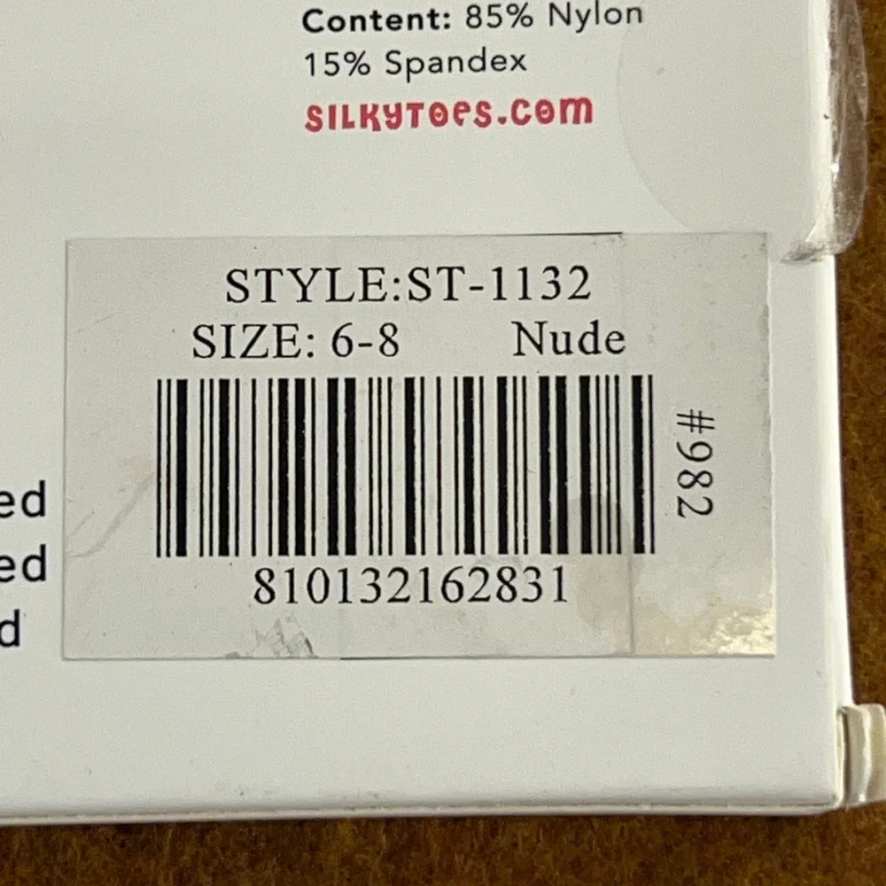Silky Toes Girls Size 6-8 Nude Microfiber ST-1132 Tights NWT